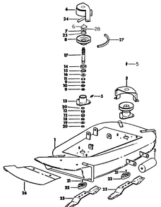 Mower And Connections Diagram and Parts List for 382 383-0350028U-0350029U-0350032U-0350033U-0350036U-0350037U-132100-132399-132383100-133100-133399-133383100-134100-134399-134383100 Cub Cadet Lawn Tractor